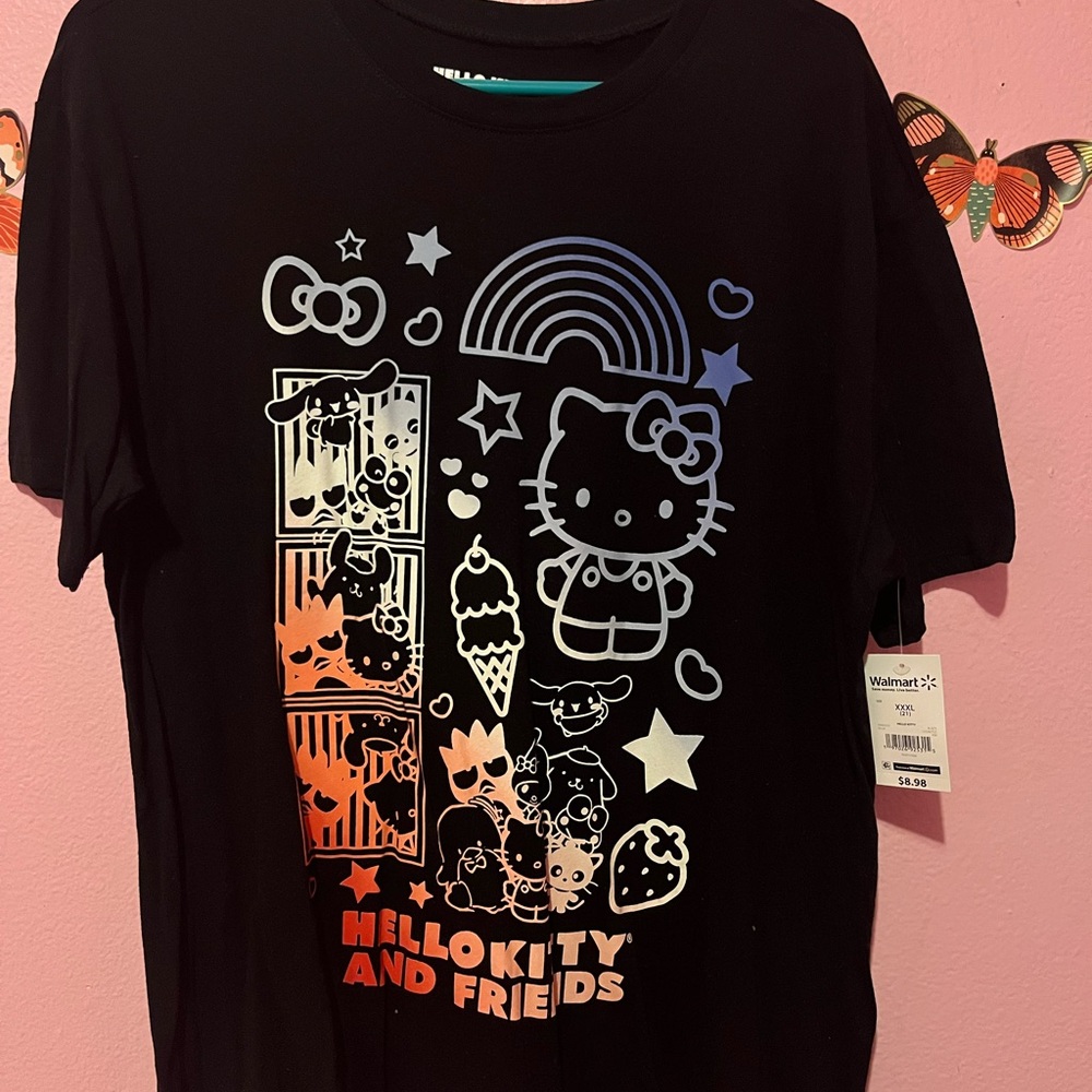 Hello Kitty Black Juniors T-Shirt